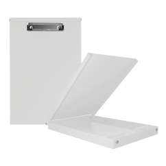 Aluminum Storage Clipboard - White